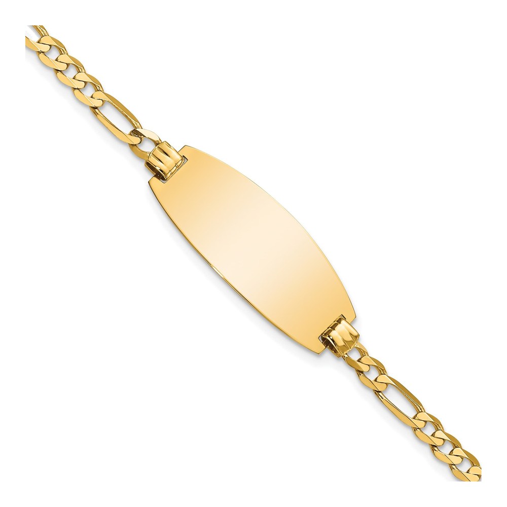 14K Yellow Gold Figaro ID Bracelet