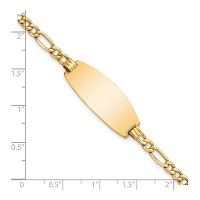 14K Yellow Gold Figaro ID Bracelet – view 4