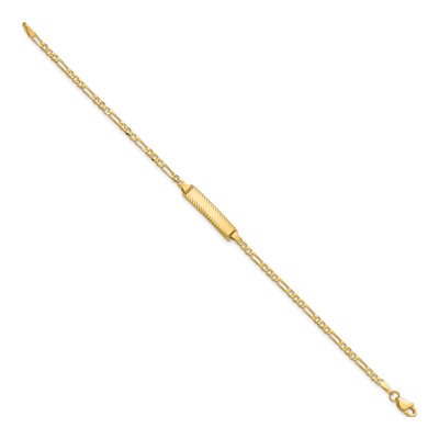 14K Yellow Gold Figaro ID Bracelet – view 2