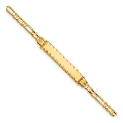 14K Yellow Gold Figaro ID Bracelet