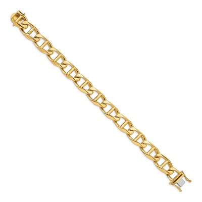 14K Yellow Gold 12.5mm Anchor Chain Bracelet – view 2