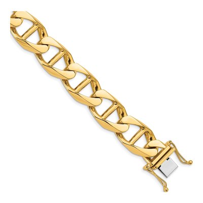 14K Yellow Gold 14.6mm Anchor Chain Bracelet