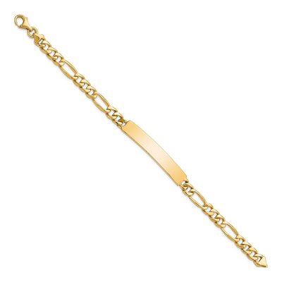 14K Yellow Gold Figaro ID Bracelet – view 2