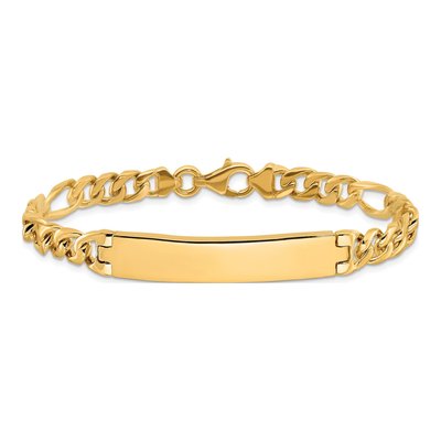 14K Yellow Gold Figaro ID Bracelet – view 3