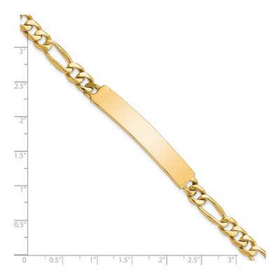 14K Yellow Gold Figaro ID Bracelet – view 4