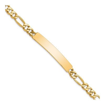 14K Yellow Gold Figaro ID Bracelet