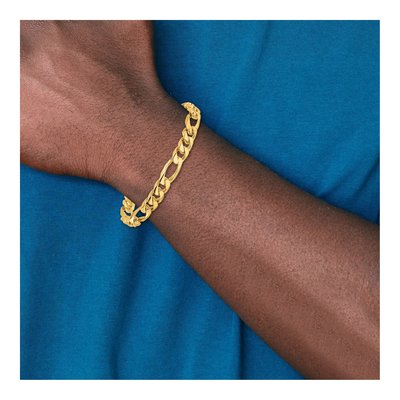 14K Yellow Gold 8mm Figaro Chain – view 2