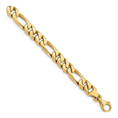 14K Yellow Gold 8mm Figaro Chain Bracelet