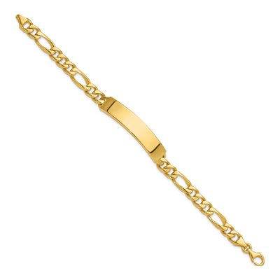 14K Yellow Gold Figaro ID Bracelet – view 3