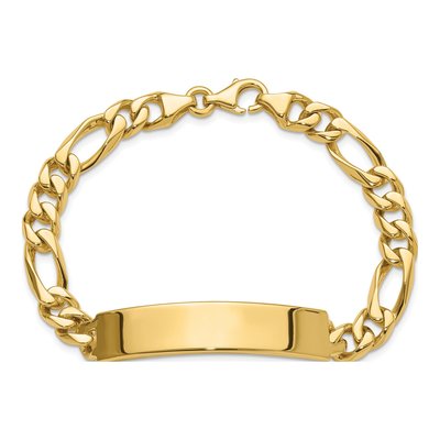 14K Yellow Gold Figaro ID Bracelet – view 5