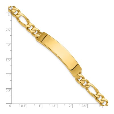 14K Yellow Gold Figaro ID Bracelet – view 6