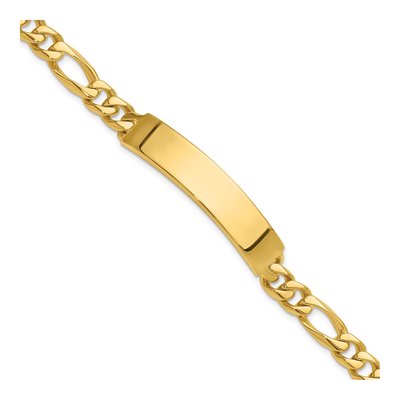 14K Yellow Gold Figaro ID Bracelet