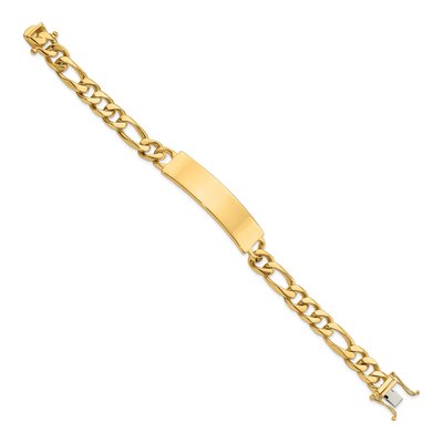 14K Yellow Gold Figaro ID Bracelet – view 3