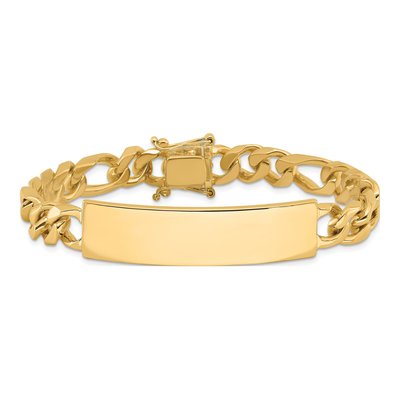 14K Yellow Gold Figaro ID Bracelet – view 4