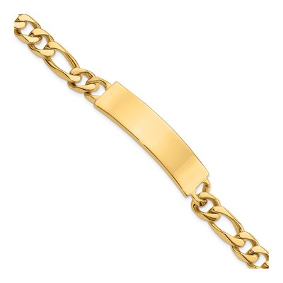 14K Yellow Gold Figaro ID Bracelet