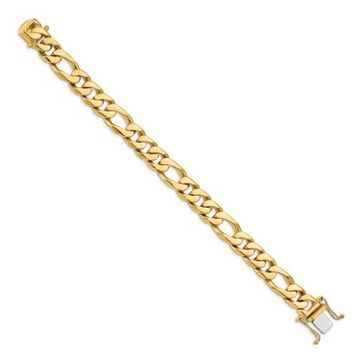 14K Yellow Gold 10mm Figaro Chain Bracelet – view 2