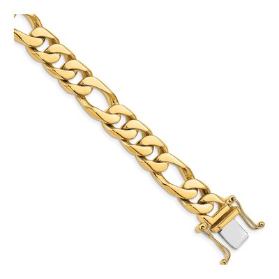 14K Yellow Gold 10mm Figaro Chain Bracelet