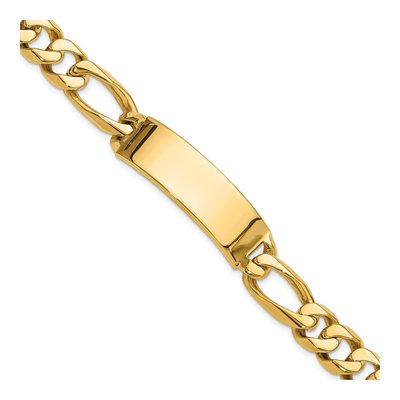 14K Yellow Gold Figaro ID Bracelet