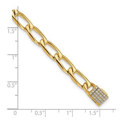 14K Yellow Gold 1.65 ct tw Diamond Open Link Bracelet – view 3