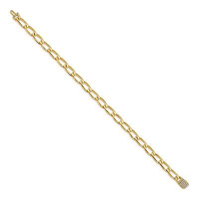14K Yellow Gold 1.65 ct tw Open Link Diamond Bracelet – view 2