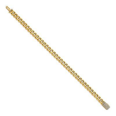 14K Yellow Gold 1.4 ct tw Fancy Curb Diamond Bracelet – view 2