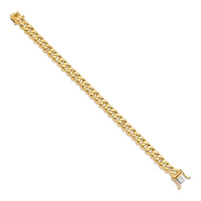 14K Yellow Gold 8.5mm Curb Chain Bracelet – view 2