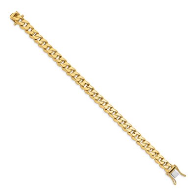 14K Yellow Gold 8.6mm Curb Chain Bracelet – view 2