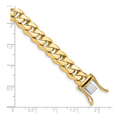 14K Yellow Gold 8.6mm Curb Chain Bracelet – view 3