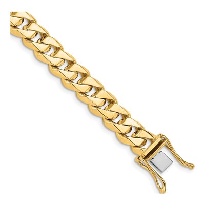 14K Yellow Gold 8.6mm Curb Chain Bracelet