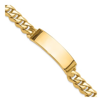 14K Yellow Gold Curb ID Bracelet
