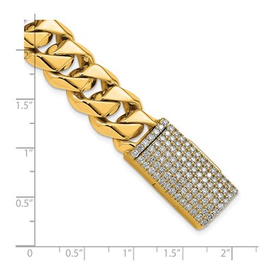 14K Yellow Gold 1.25 ct tw Fancy Curb Diamond Bracelet – view 3