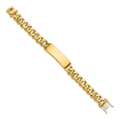 14K Yellow Gold Curb ID Bracelet – view 2