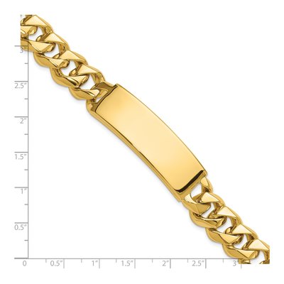 14K Yellow Gold Curb ID Bracelet – view 5