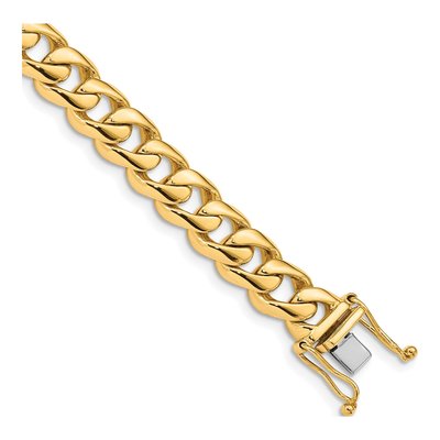 14K Yellow Gold 8.3mm Curb Chain Bracelet
