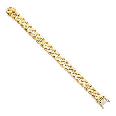 14K Yellow Gold 11.6mm Fancy Link Chain Bracelet – view 2