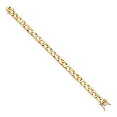 14K Yellow Gold 7.9mm Fancy Link Chain Bracelet – view 2