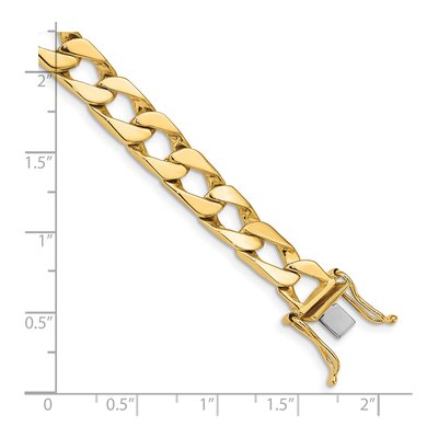 14K Yellow Gold 7.9mm Fancy Link Chain Bracelet – view 3