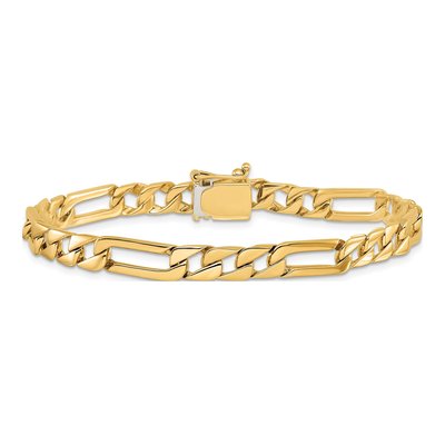14K Yellow Gold 6mm Figaro Fancy Link Chain – view 3