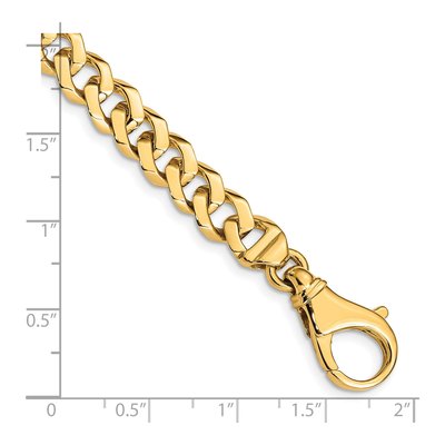 14K Yellow Gold 8mm Fancy Link Chain Bracelet – view 3