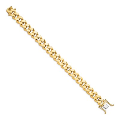 14K Yellow Gold 11.5mm Fancy Link Chain Bracelet – view 2