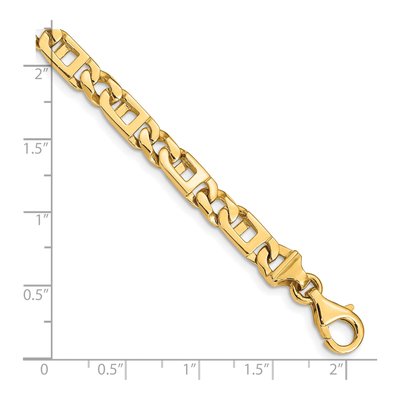 14K Yellow Gold 5.9mm Fancy Link Chain Bracelet – view 3