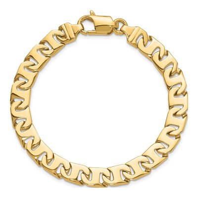 14K Yellow Gold 8.3mm Fancy Link Chain – view 4
