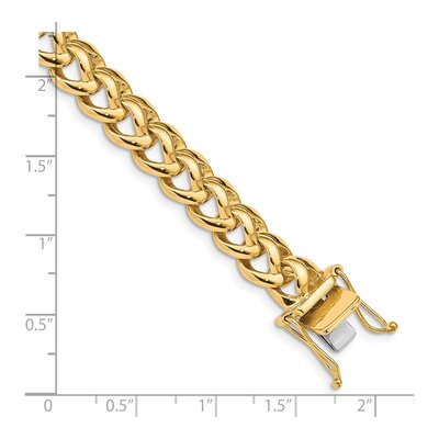 14K Yellow Gold 8.6mm Fancy Open Link Chain Bracelet – view 2