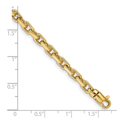 14K Yellow Gold 4.2mm Fancy Link Chain Bracelet – view 3