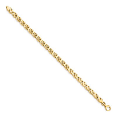 14K Yellow Gold 6.1mm Fancy Link Chain Bracelet – view 2