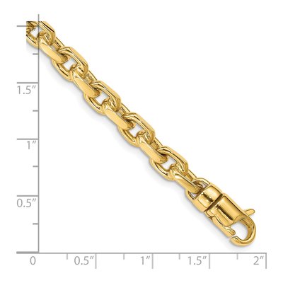 14K Yellow Gold 5.9mm Fancy Link Chain Bracelet – view 2