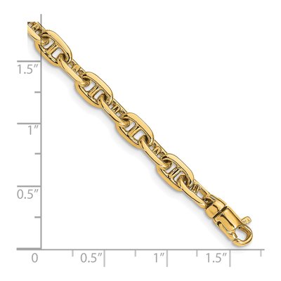 14K Yellow Gold 5.1mm Fancy Link Chain Bracelet – view 3