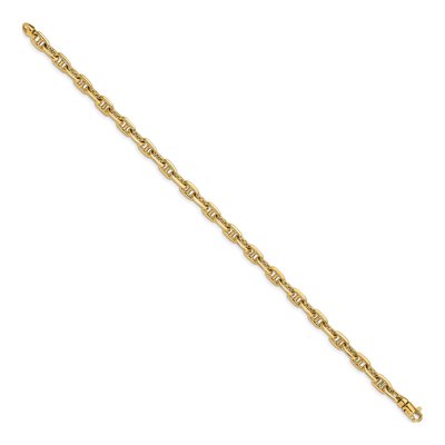 14K Yellow Gold 5.1mm Fancy Link Chain Bracelet – view 2