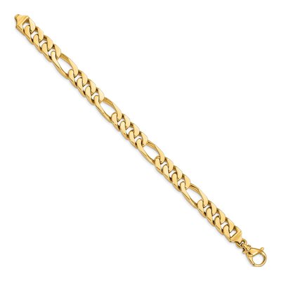 14K Yellow Gold 9.2mm Fancy Link Chain Bracelet – view 2