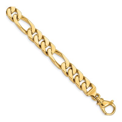 14K Yellow Gold 9.2mm Fancy Link Chain Bracelet